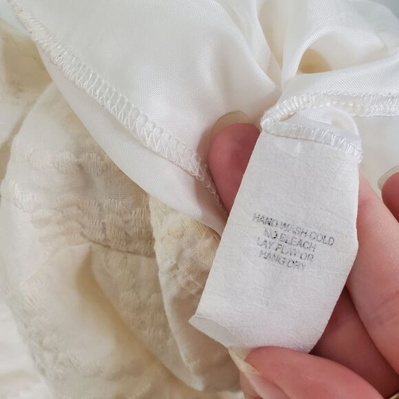 Charlotte Russe Ivory White Babydoll Spaghetti Strap Mini Sundress Size Medium - Picture 9 of 11